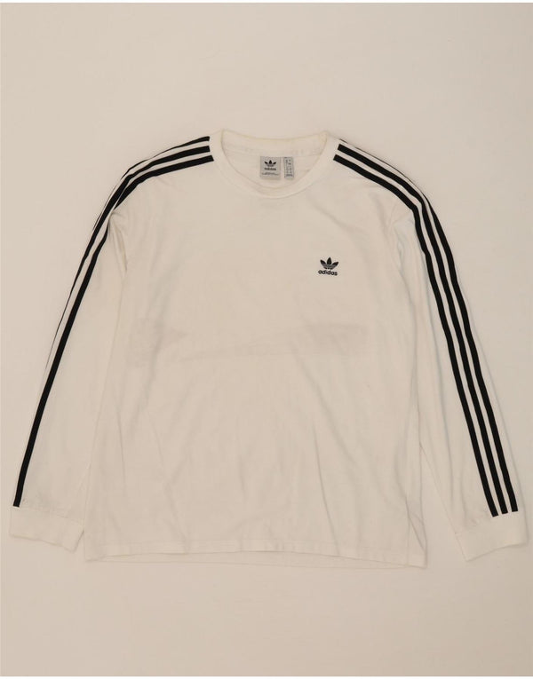 Adidas Camiseta de manga larga para mujer UK 20 2XL Algodón blanco