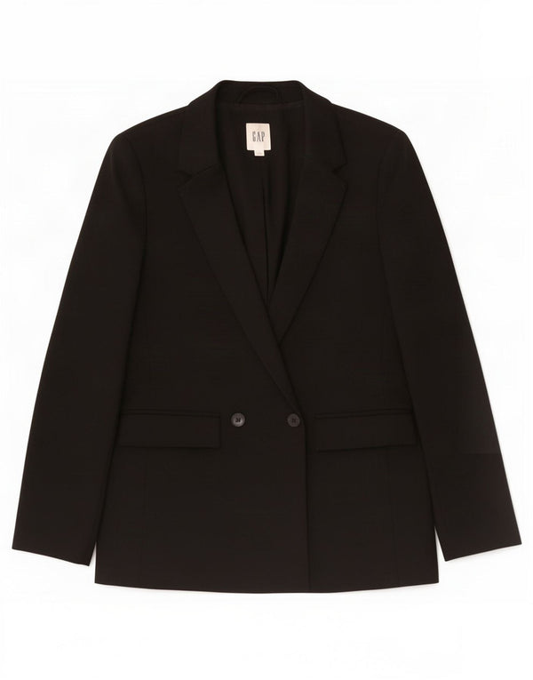 Gap Chaqueta tipo blazer extragrande con doble botonadura para mujer UK 6 XS Poliéster negro
