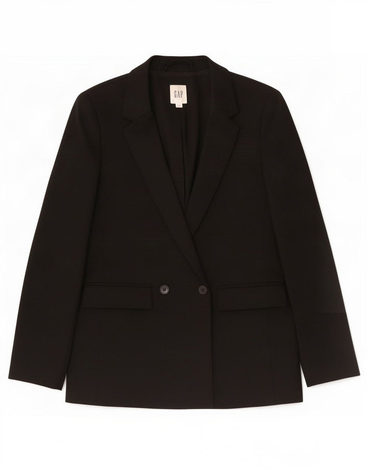 Gap Chaqueta tipo blazer extragrande con doble botonadura para mujer UK 6 XS Poliéster negro