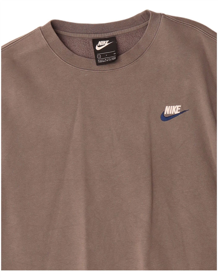 Nike Hombre Sudadera Jumper Small Gris Algodón