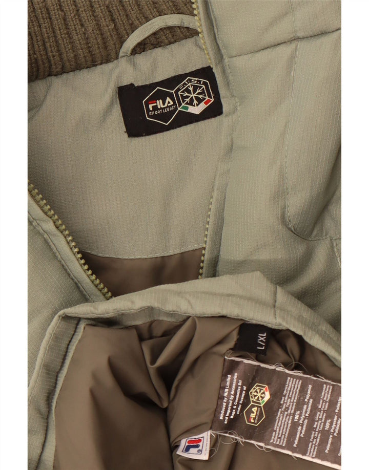 Fila Chaqueta acolchada para hombre UK 40 Poliéster verde grande