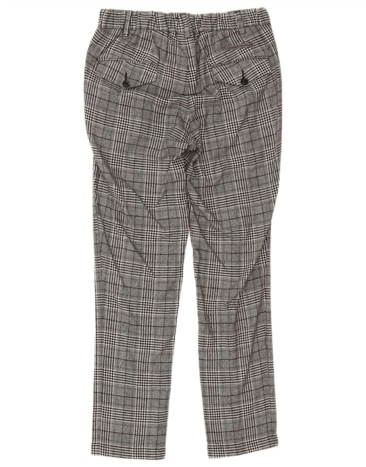 Alessandro Dell'Acqua Pantalón de traje para mujer IT 44 Medium W30 L29 Grey Check