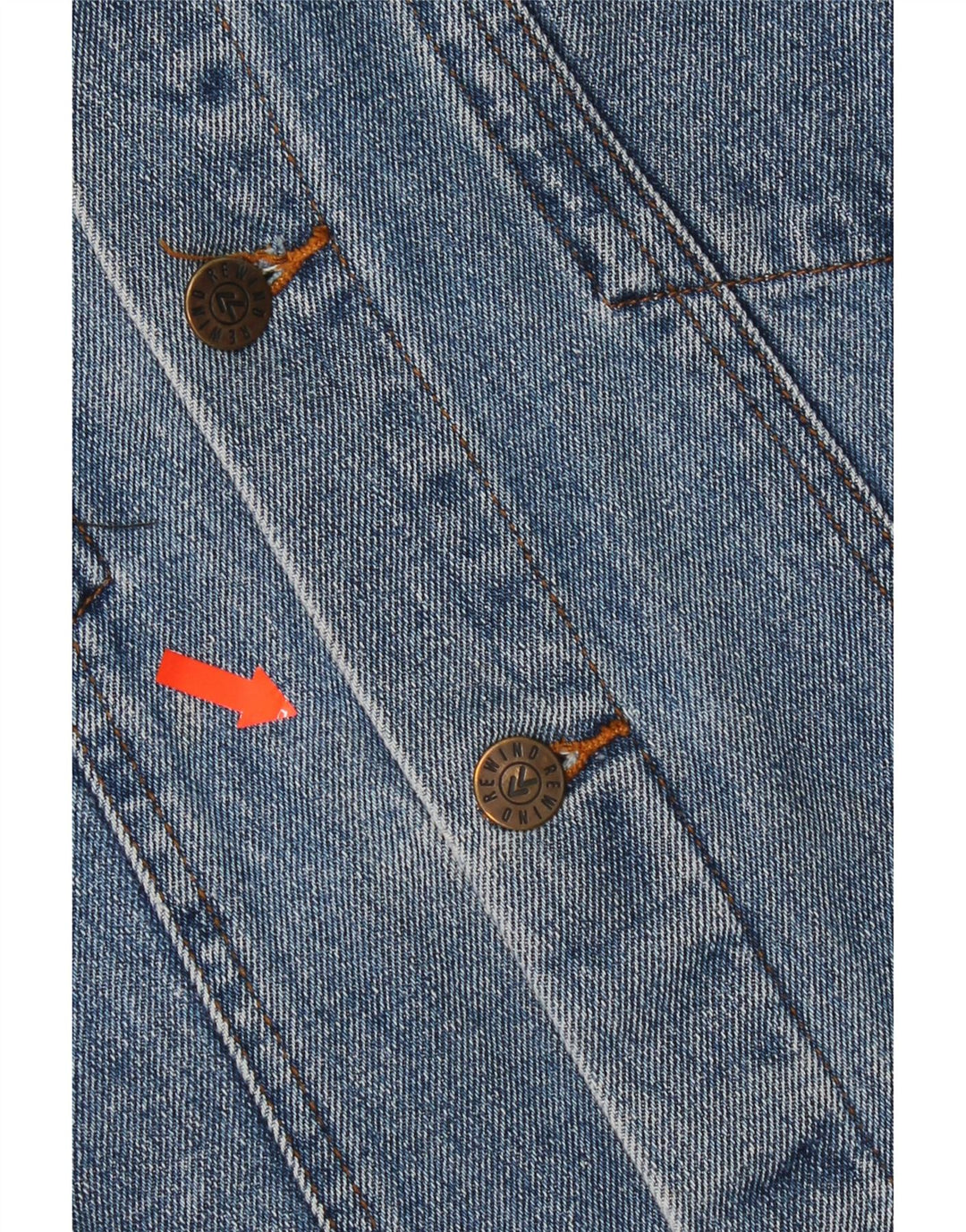 Rewino Chaqueta vaquera para hombre UK 40 Grande Algodón azul