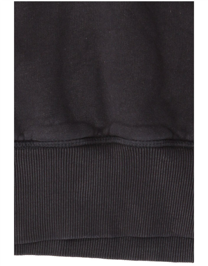 Superdry Jersey con capucha gráfica de algodón negro mediano para hombre