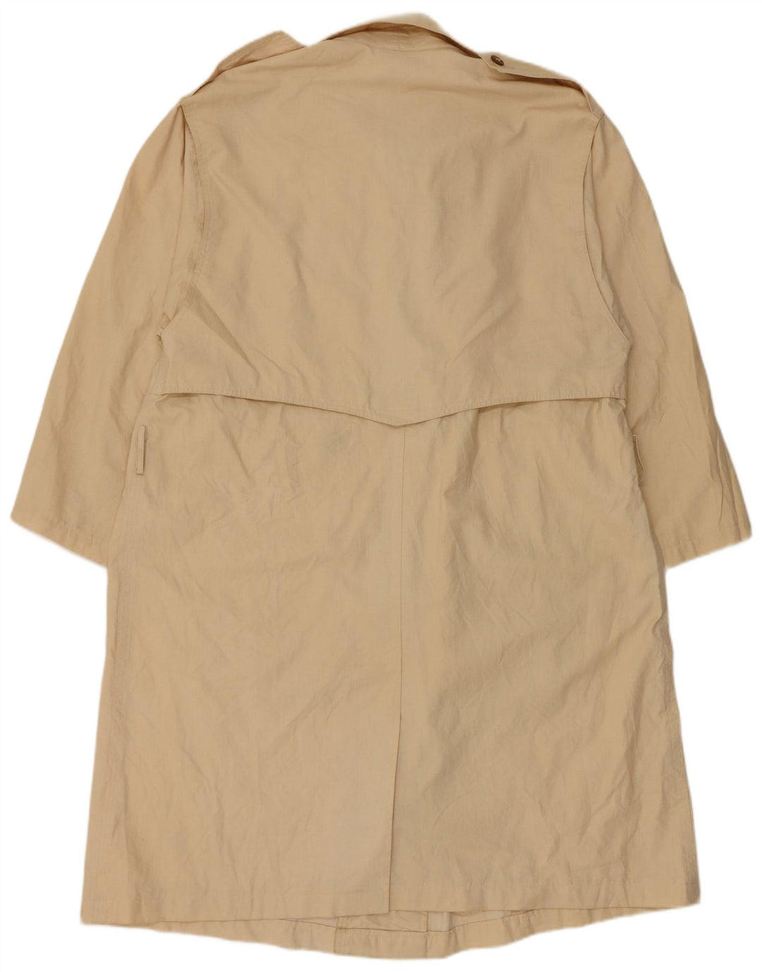 Vintage hombres doble pecho gabardina Reino Unido 38 medio beige