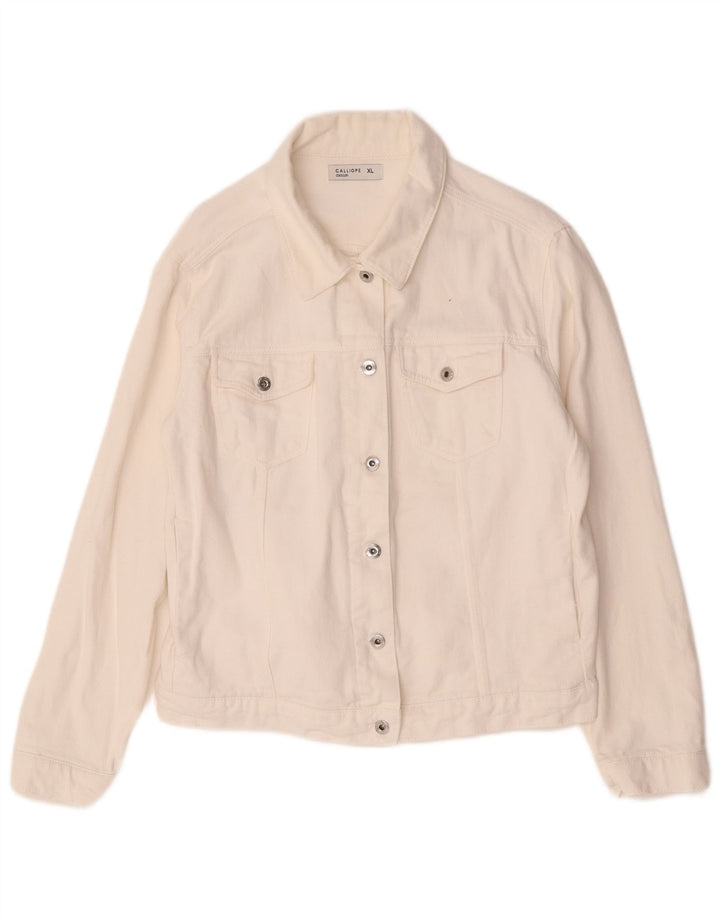 Calliope Chaqueta Vaquera para Mujer UK 40 XL Blanco