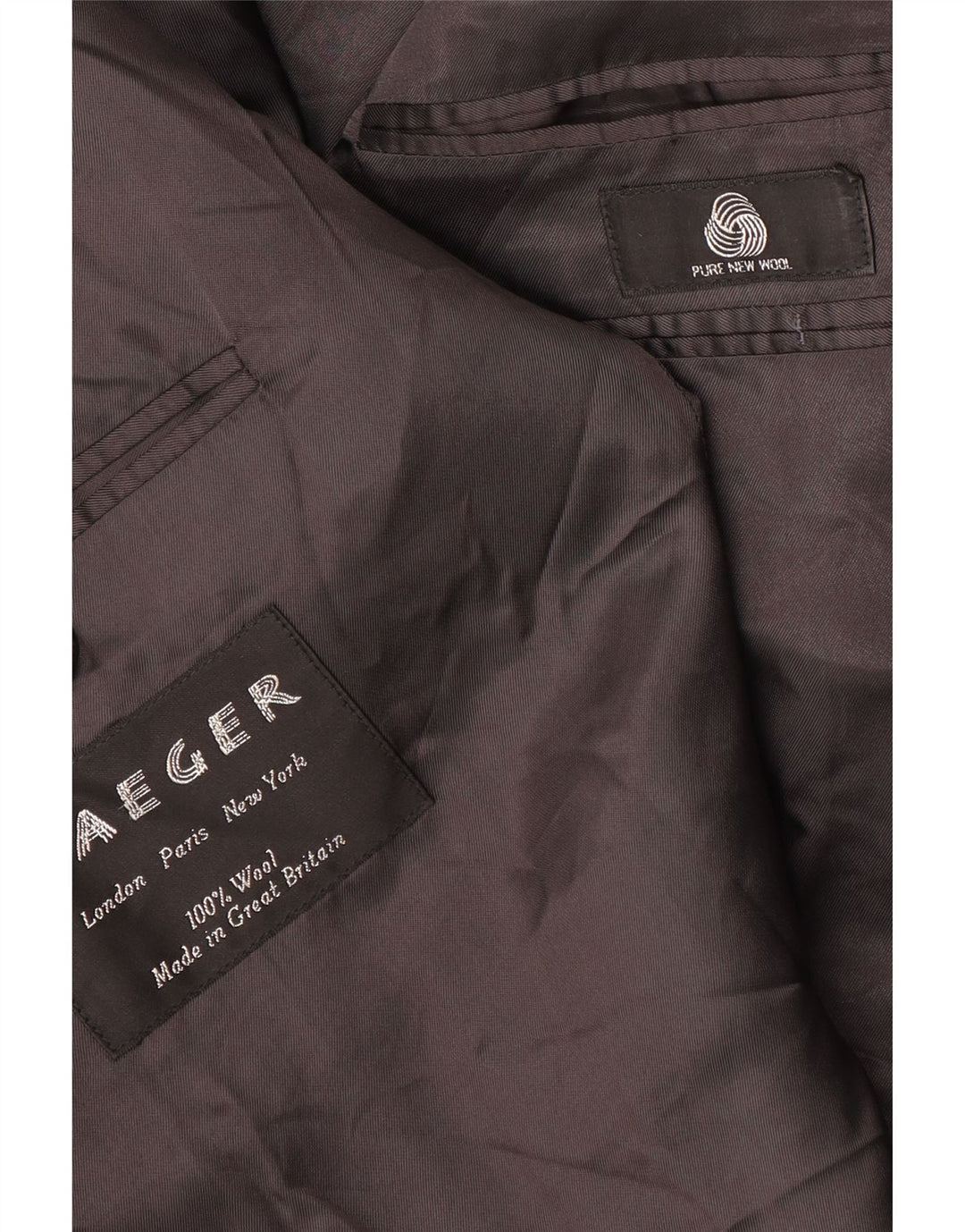 JAEGER Chaqueta tipo blazer con doble botonadura para hombre IT 54 2XL Lana gris a rayas