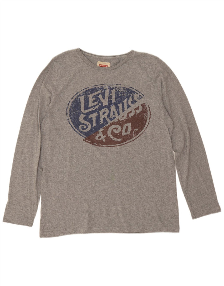 Levi's Camiseta gráfica para niño manga larga 15-16 años Gris Algodón