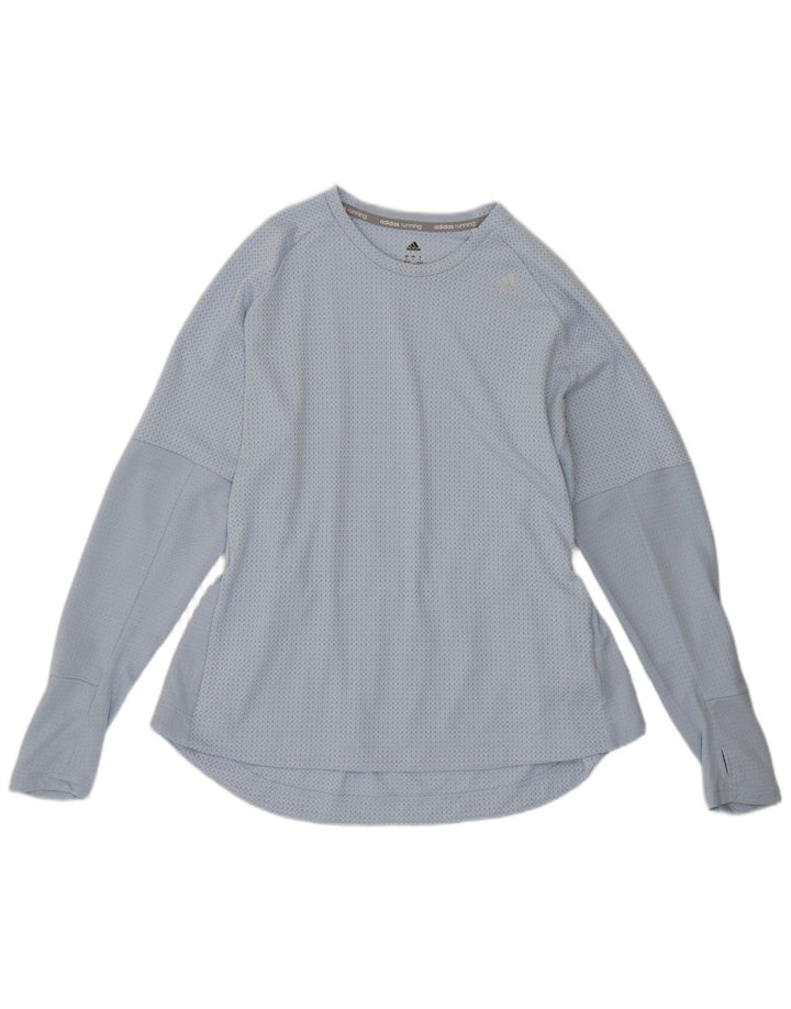 Adidas Camiseta Mujer Manga Larga ES 16/18 Grande Azul Poliéster