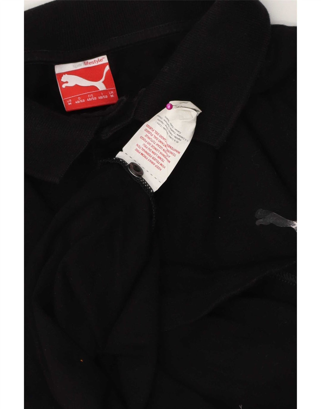 Polo Puma Hombre Algodón Negro Mediano