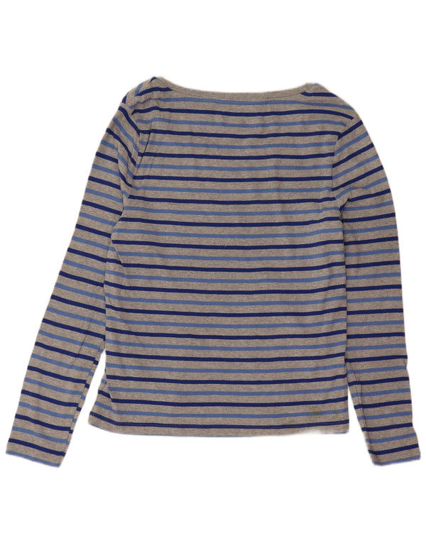 Tommy Hilfiger Top para mujer de manga larga UK 44 Algodón a rayas gris grande