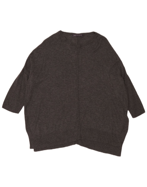 Marks & Spencer Suéter tipo jersey con cuello barco y manga 3/4 para mujer UK 40 Medium Gre