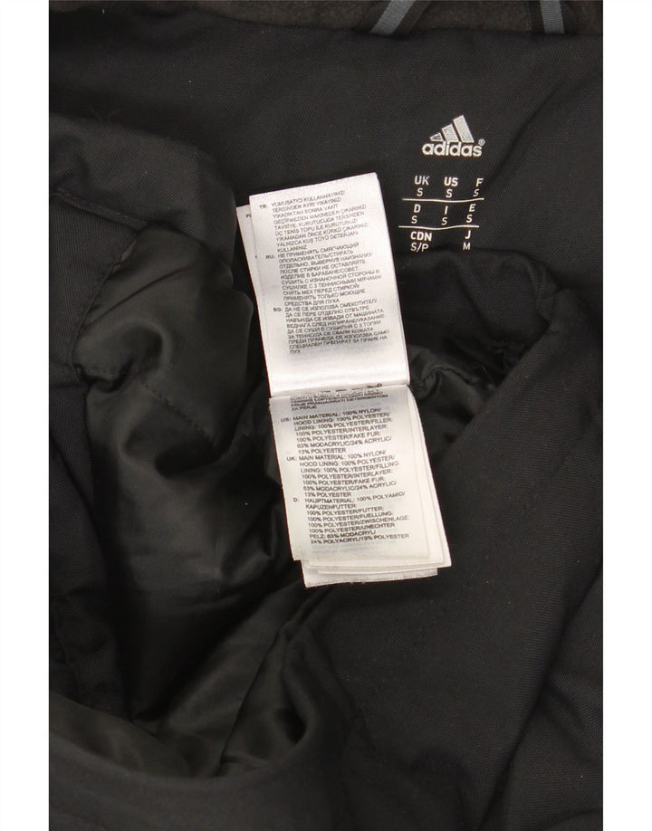 Adidas - Parka con capucha para hombre, talla 36, nailon negro pequeño