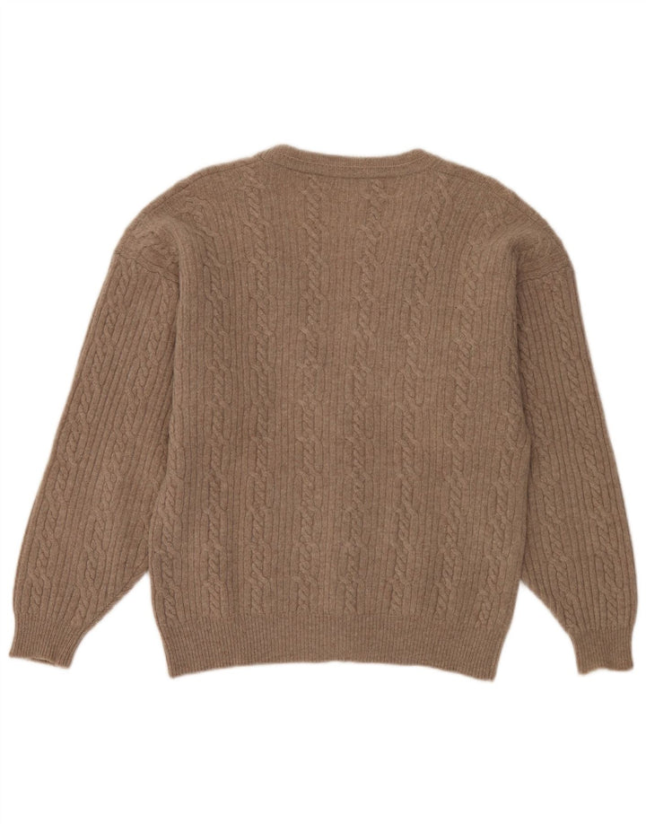 Commander Cárdigan para hombre IT 50 lana de cordero beige medio