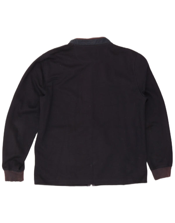 Massimo Dutti Hombre Chándal Top Chaqueta XL Azul Marino Colorblock Algodón