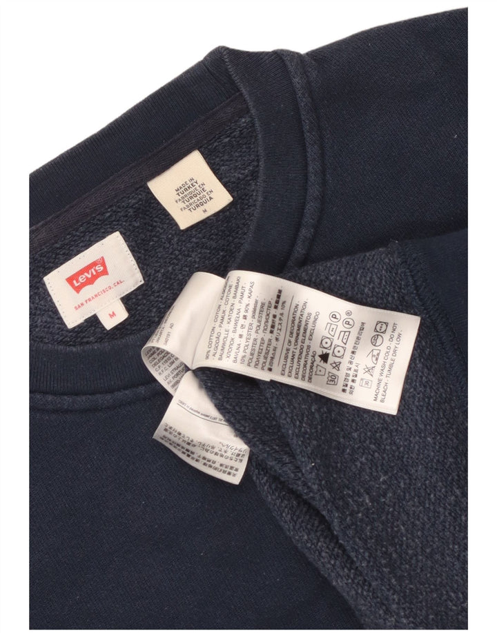 Levi's Hombre Sudadera Gráfica Jumper Medium Azul Marino Algodón