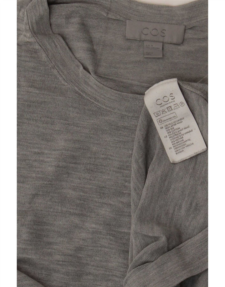 Cos Camiseta para hombre Top Seda moteada gris medio