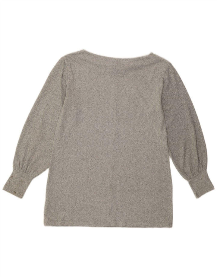 Marks & Spencer Top para mujer de manga larga UK 42 Poliéster gris medio