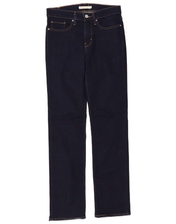 Levi's Mujer 314 Shaping Straight Jeans W27 L29 Algodón Azul Marino