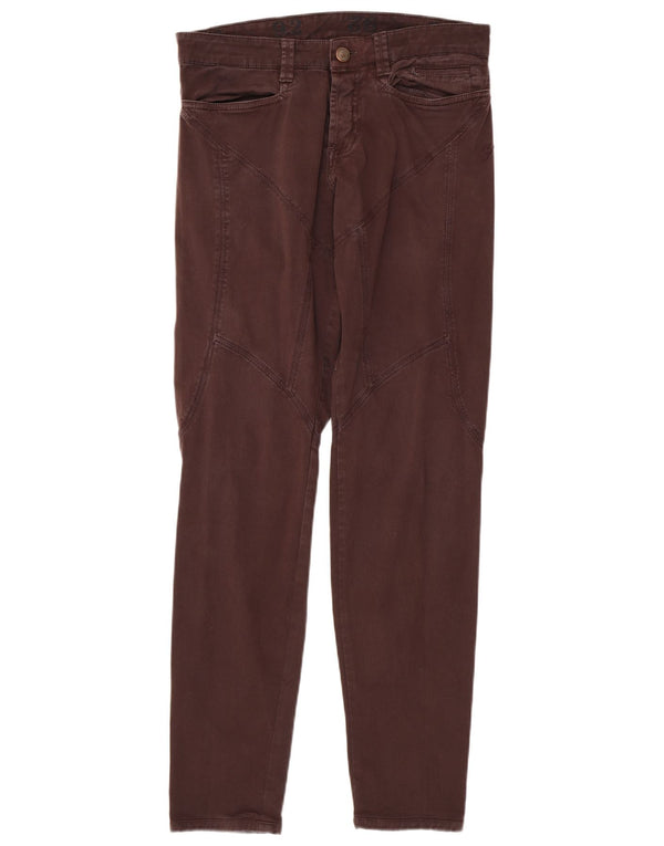 9.2 by Carlo Chionna Pantalones casuales ajustados para hombre W32 L33 Algodón burdeos