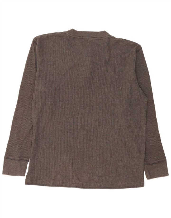 Camiseta Wrangler Hombre Manga Larga Gris Medio