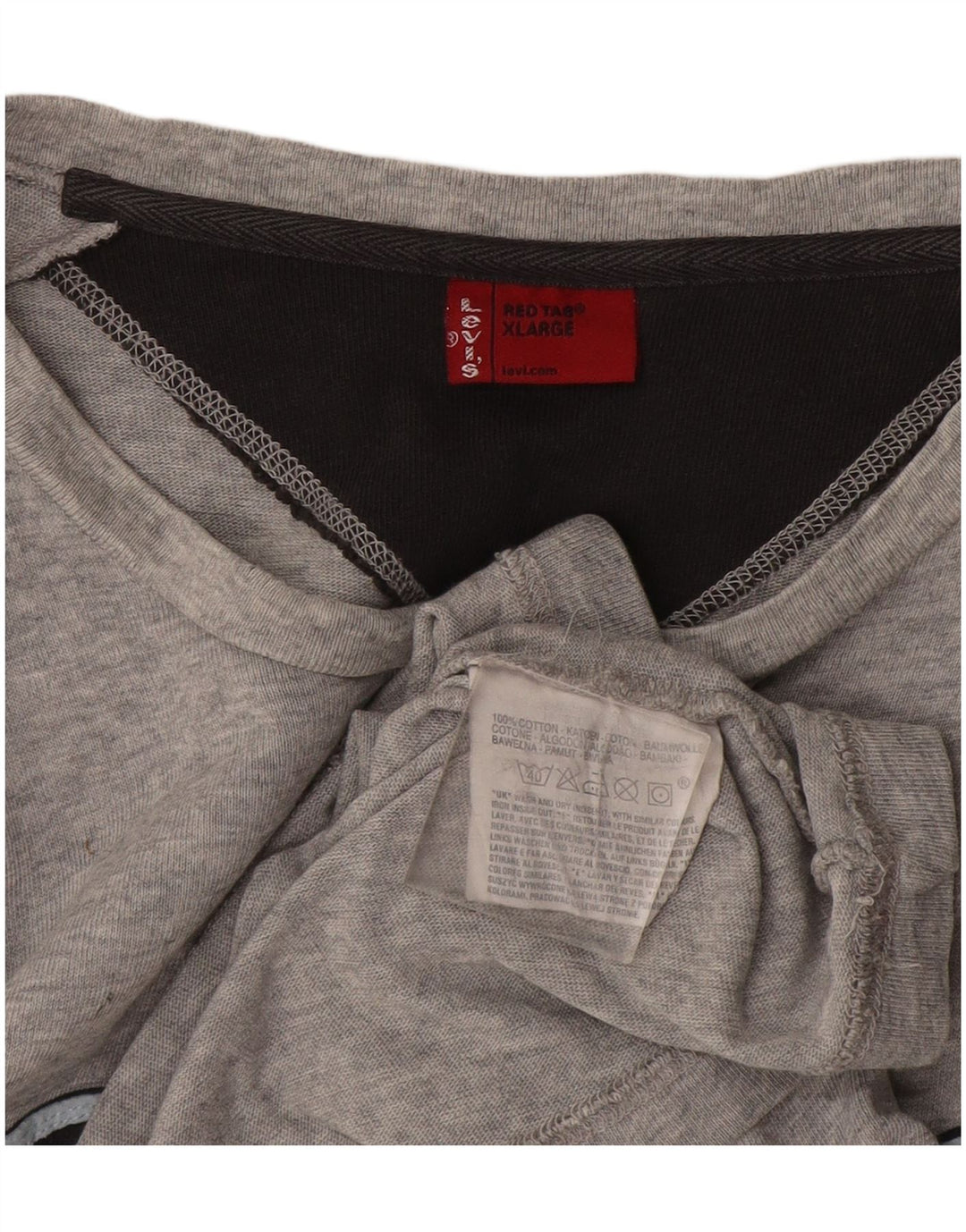 Levi's Hombre Graphic Top Manga Larga XL Algodón Gris
