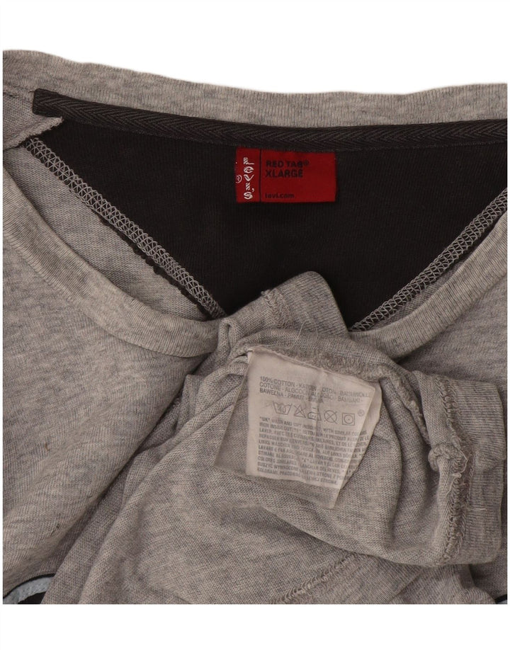 Levi's Hombre Graphic Top Manga Larga XL Algodón Gris
