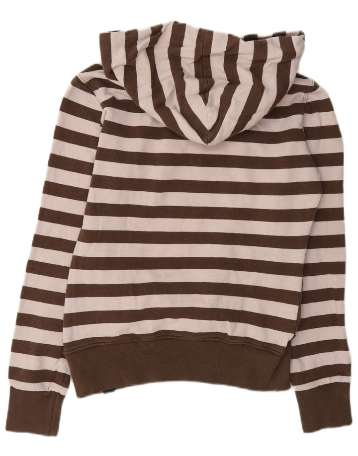 Converse - Sudadera gráfica para mujer, talla 40, algodón a rayas, color marrón medio