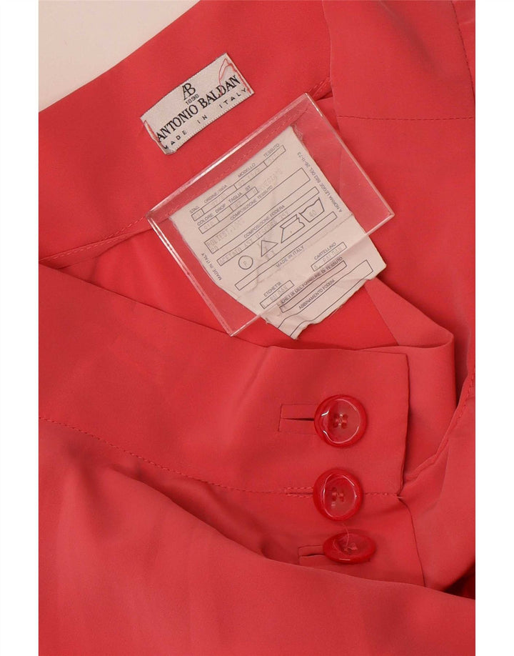 Antonio Baldan Falda acampanada para mujer IT 42 Mediana W26 Poliéster rosa
