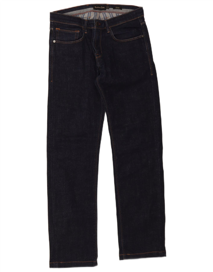 Massimo Dutti Vaqueros Rectos de Corte Regular para Hombre EU 38 Small W30 L30 Azul Marino