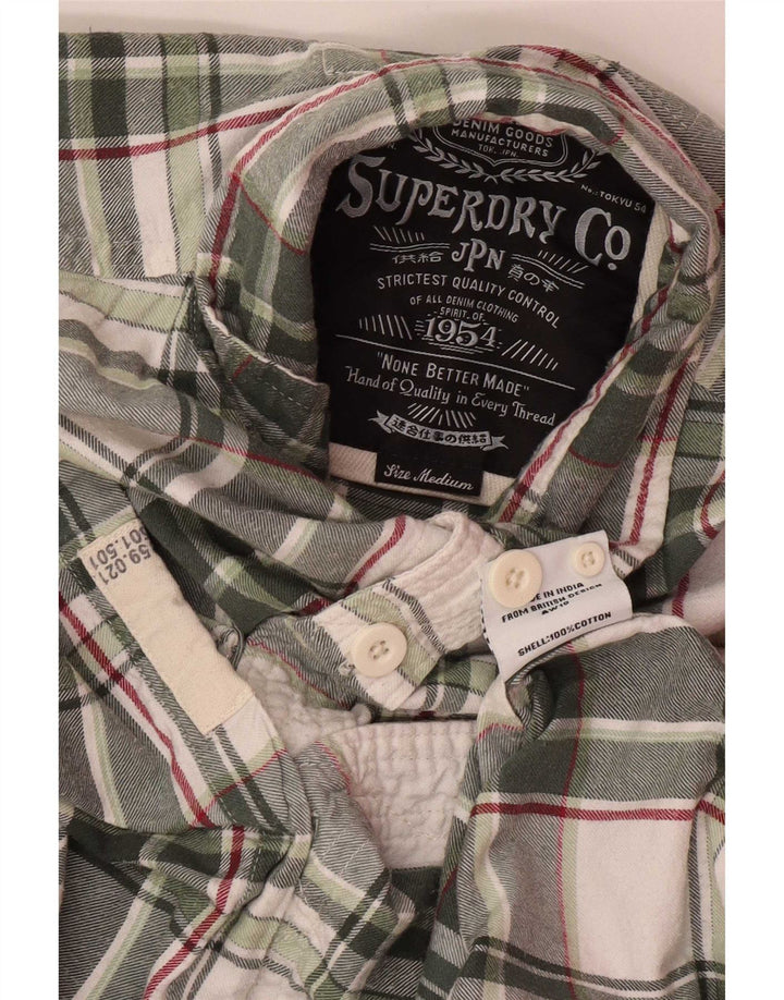 Superdry Camisa De Franela De Algodón A Cuadros Verde Medio