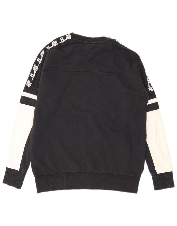 Puma Sudadera Estampada Con Estampado De Algodón Para Hombre Pequeño Negro Colorblock