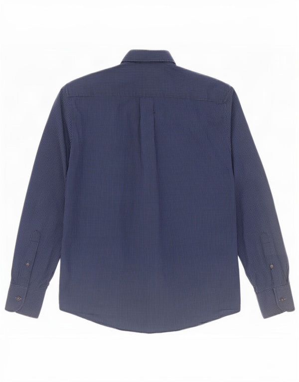 Camisa de corte regular para hombre de Dack's Algodón a cuadros azul marino pequeño