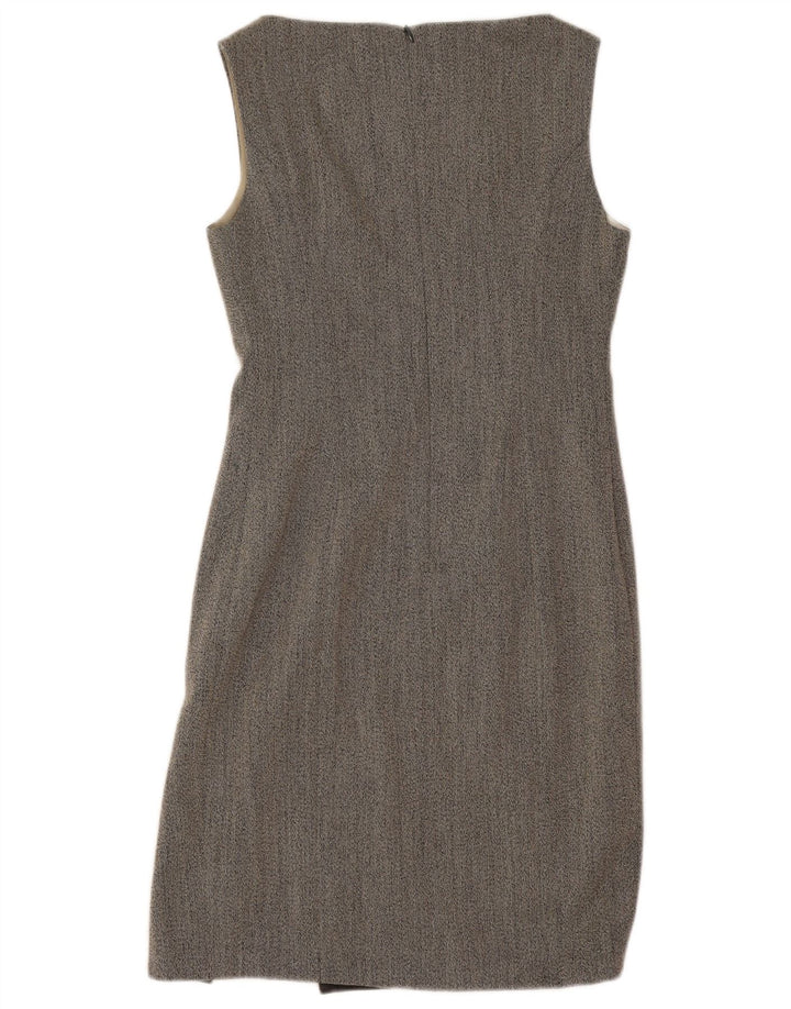 Vintage mujer sin mangas vestido de vaina Reino Unido 12 gris medio