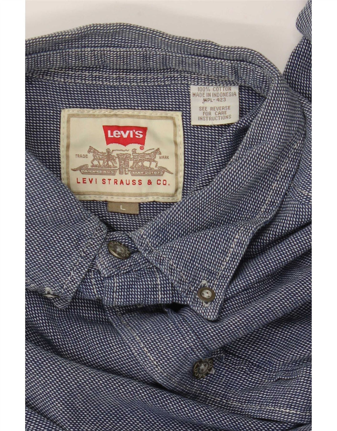 Camisa Levi's para hombre de algodón azul grande