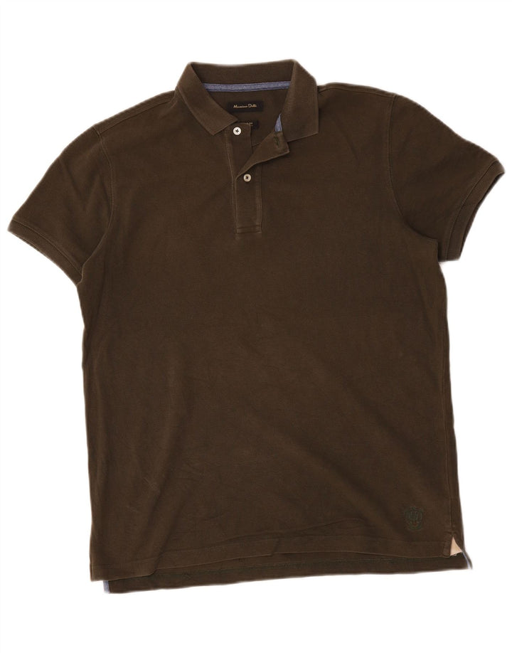Massimo Dutti Hombre Polo Regular Fit Algodón Caqui Medio