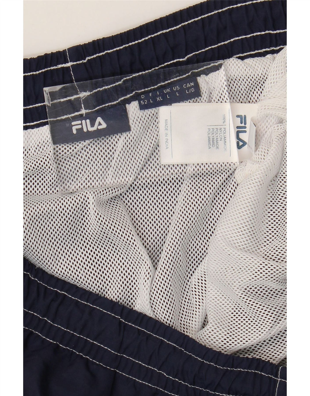 Fila Mens Graphic Sport Shorts Large Azul Marino Colorblock Poliamida