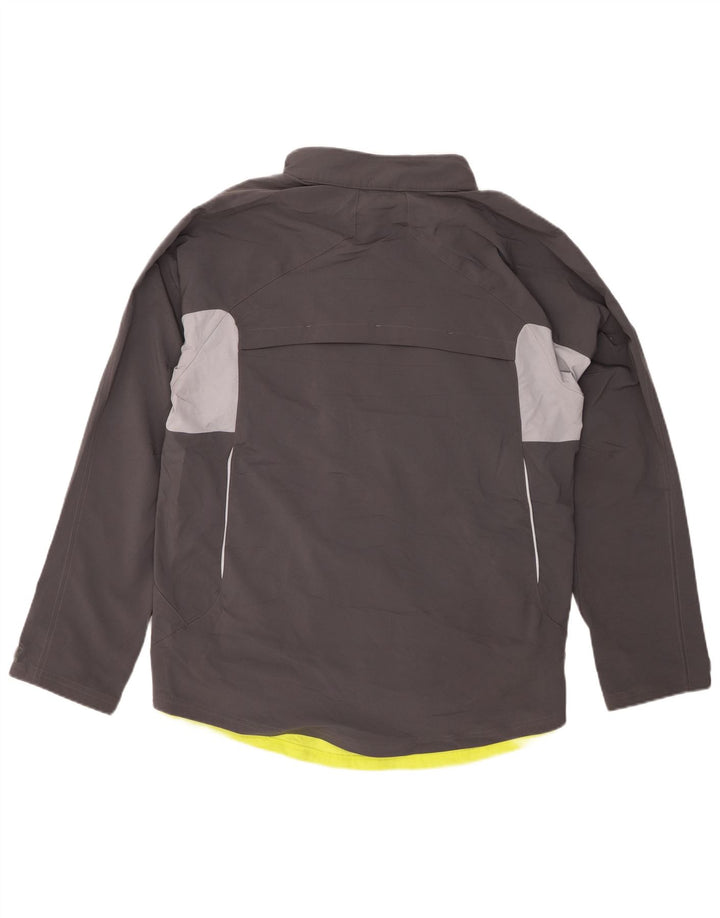 REEBOK Chaqueta cortavientos para hombre UK 40 Grande Gris Colorblock Poliéster
