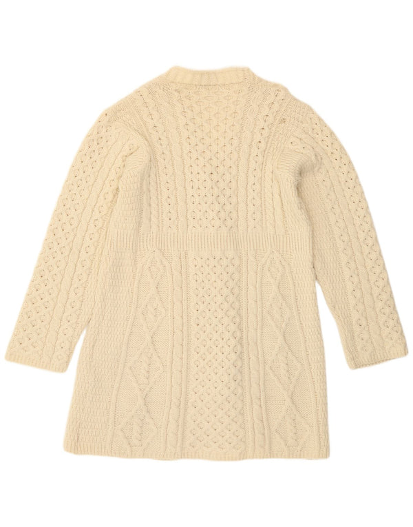 Carraig Donn Suéter tipo cárdigan largo para mujer UK 18 XL Blanco roto