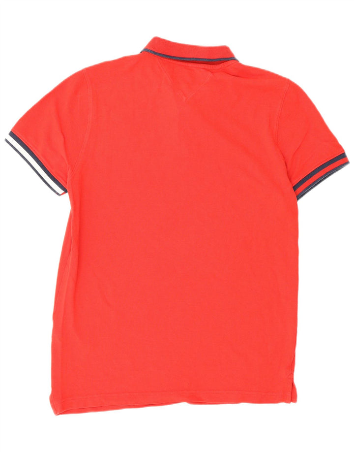 Tommy Hilfiger Polo para hombre pequeño de algodón rojo