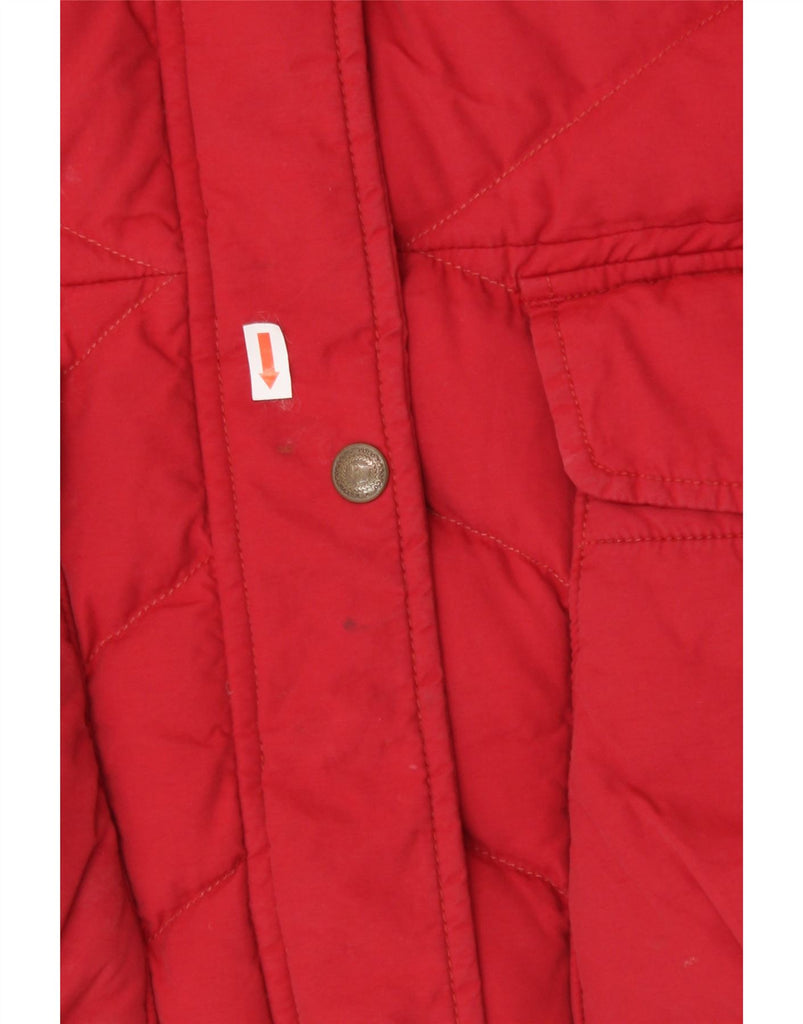 RALPH LAUREN Womens Hooded Padded Gilet UK 16 Large Red Nylon Vintage Ralph Lauren and Second-Hand Ralph Lauren from Messina Hembry 