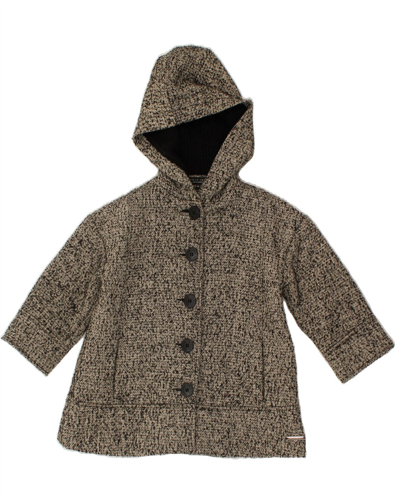 SIMONA BARBIERI Girls Twin-Set 3/4 Sleeve Hooded Overcoat 11-12 Years Grey | Vintage Simona Barbieri | Thrift | Second-Hand Simona Barbieri | Used Clothing | Messina Hembry 