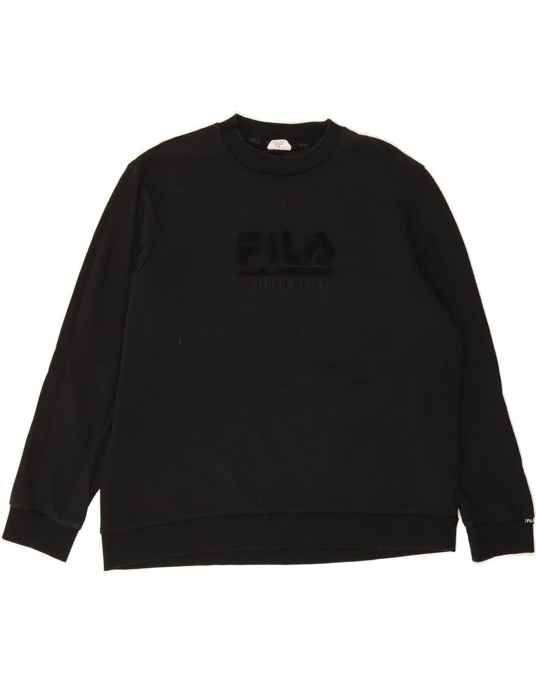 FILA Womens Graphic Sweatshirt Jumper US 20 2XL Black Cotton Vintage Fila and Second-Hand Fila from Messina Hembry 