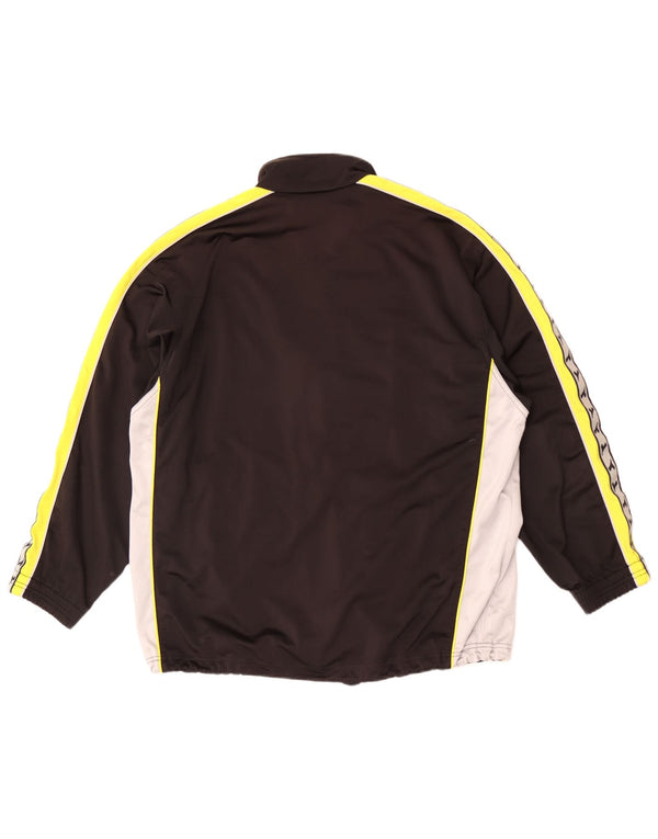 Diadora Mens Graphic Chándal Top Chaqueta UK 38 Medium Negro Colorblock