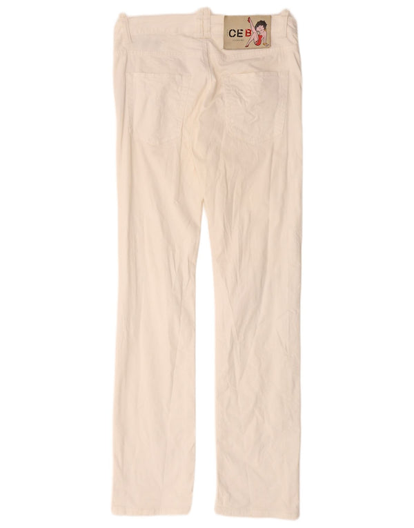 Iceberg Vaqueros ajustados de cintura baja para mujer W29 L33 Algodón blanco