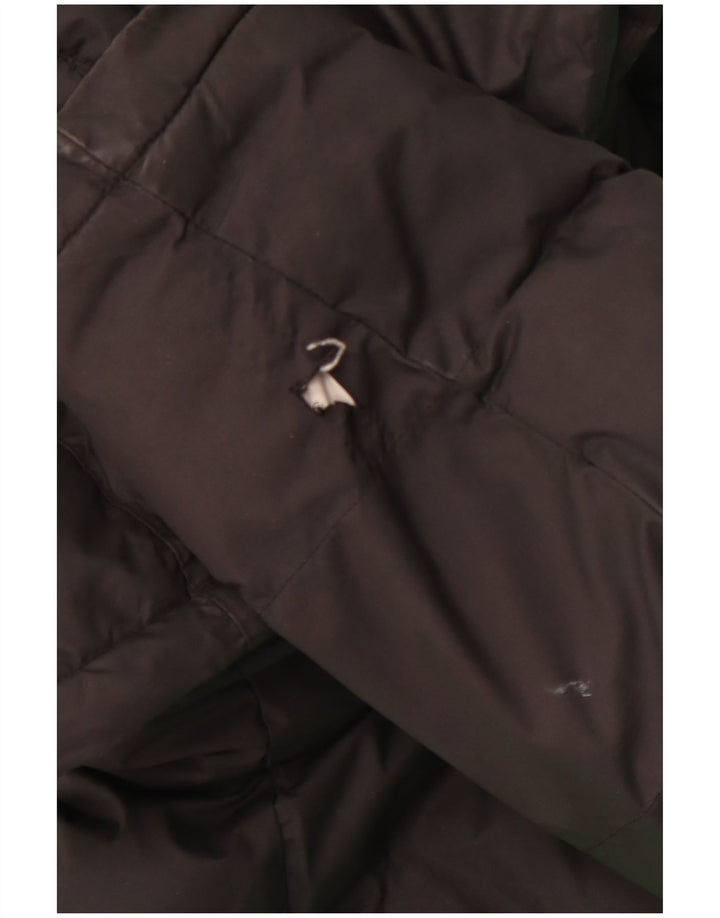 NIKE Chaqueta acolchada con capucha para niños 13-14 años XL Negro Poliéster color block