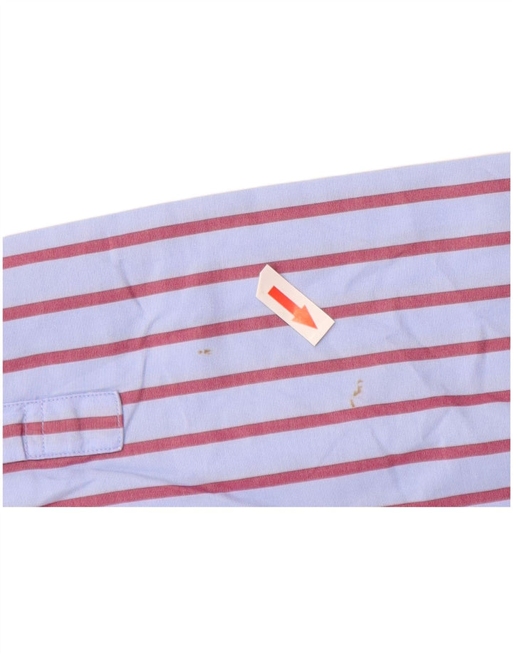 Camisa Lacoste Hombre Talla 41 Algodón Rayas Azul Grande