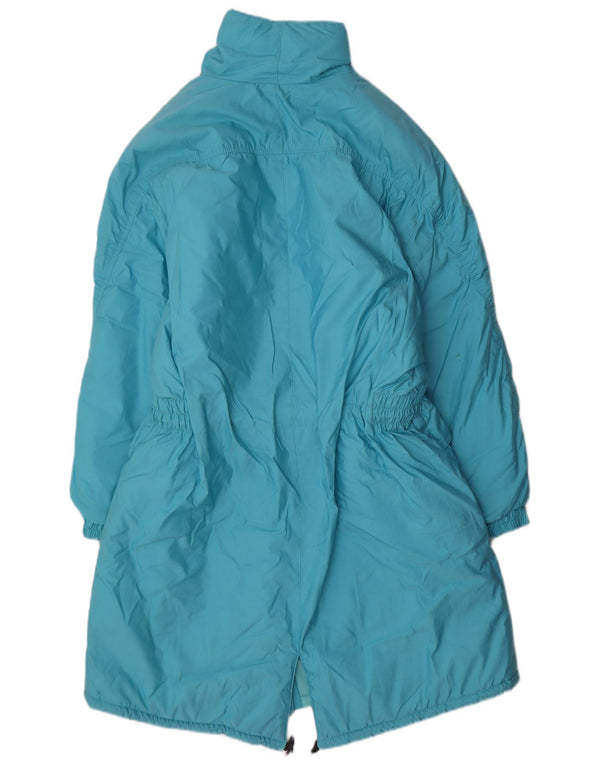 Abrigo acolchado vintage de gran tamaño para mujer IT 38 XS Poliamida azul