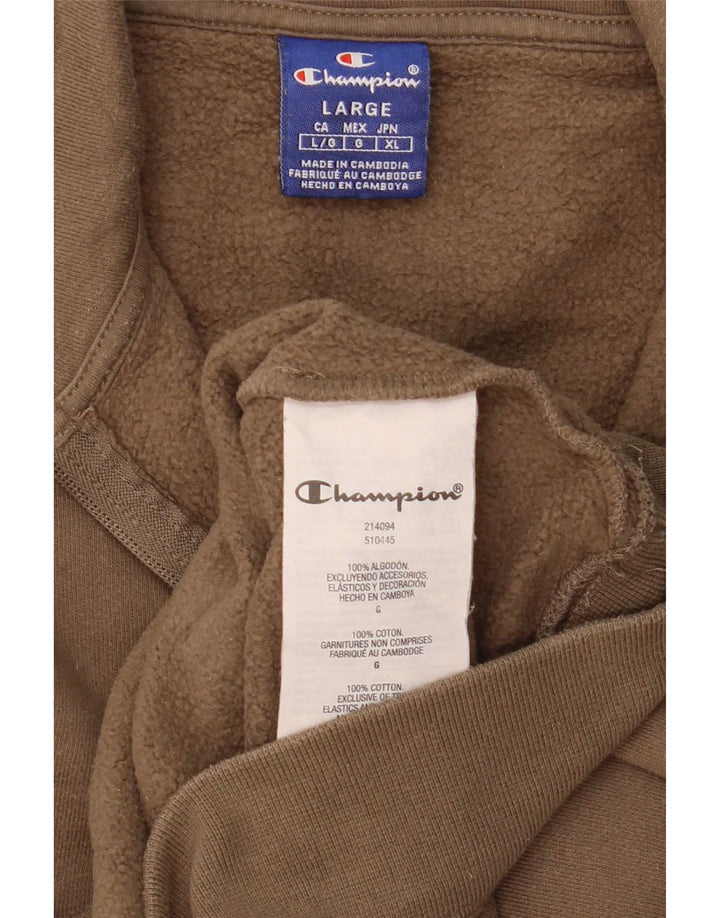 Champion Sudadera Con Cremallera Y Cuello Para Hombre Jersey Grande De Algodón Beige