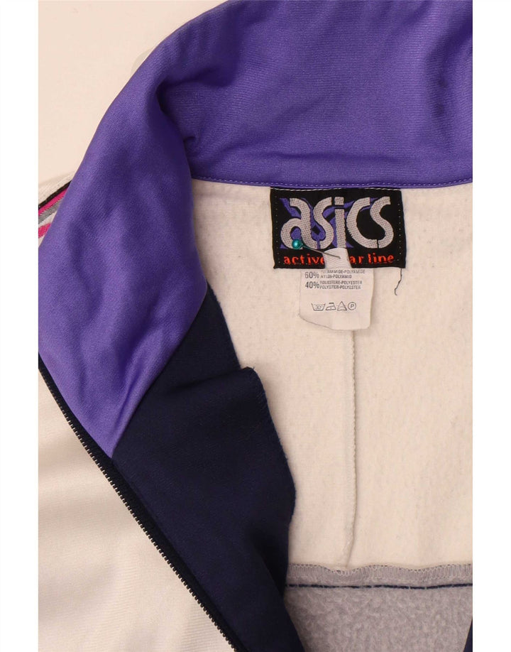 Asics Hombre Chaqueta De Chándal Con Gráfico IT 50 Medium Blanco Colorblock